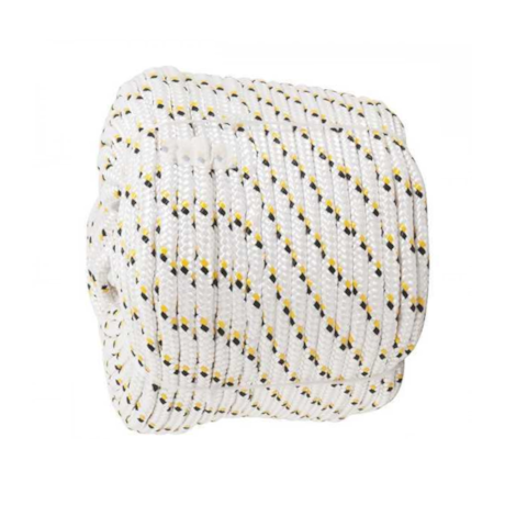 Corda Multifilamento Trançada 14mmX50m Branca com Detalhes Amarelo e Preto 8053140500 VONDER-6ab20725-626c-45b1-ba12-ed101cf328b9