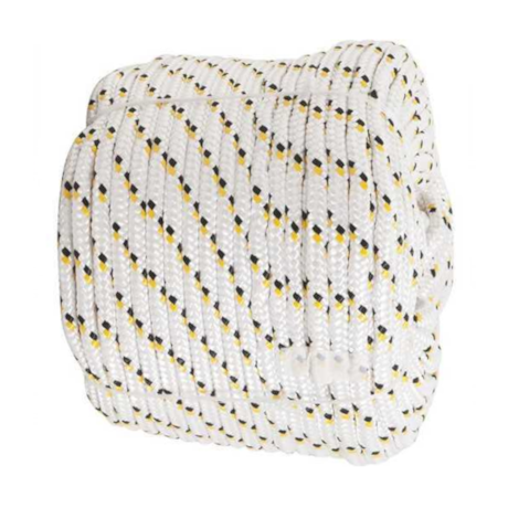 Corda Multifilamento Trançada 16mmX110m Branca com Detalhes Amarelo e Preto 8053161000 VONDER-e1325d6d-5c07-4943-9b58-93164b726571