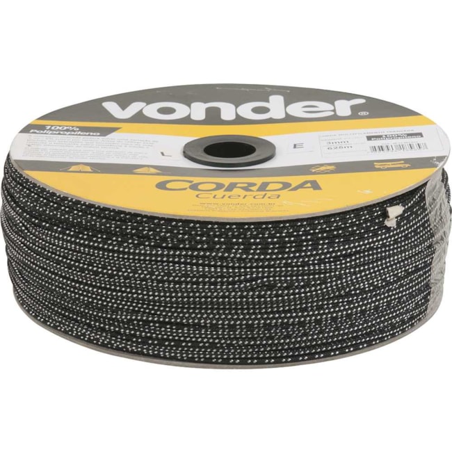 Corda Multifilamento Trançada 3mmX625m Cores Diversas 8053003625 VONDER-753739c8-5ee2-4fe4-a7b2-9502350dc0e5