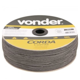 Corda Multifilamento Trançada 5,0mm x 250m Cores Diversas 8053005250 VONDER