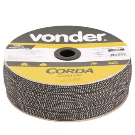 Corda Multifilamento Trançada 5,0mm x 250m Cores Diversas 8053005250 VONDER-9808e81d-7f1a-4ef8-b611-50bd4dbd6166