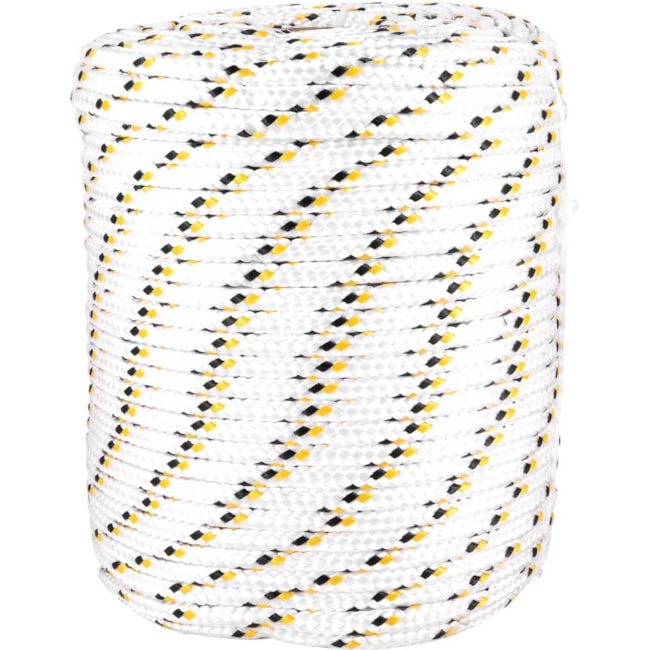 Corda Multifilamento Trançada 8mmX110m Branca com Detalhes Amarelo e Preto 8053081000 VONDER-c46f9f3e-592c-496c-9617-498039931858