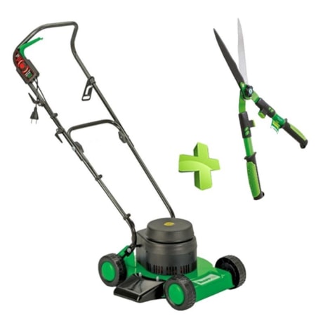 Cortador De Grama 1050w 30cm + Tesoura Para Cerca Viva 56cm Trapp