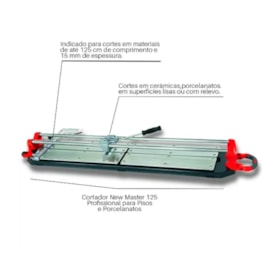Cortador de Pisos e Azulejos 125cm NEW MASTER 125 CORTAG