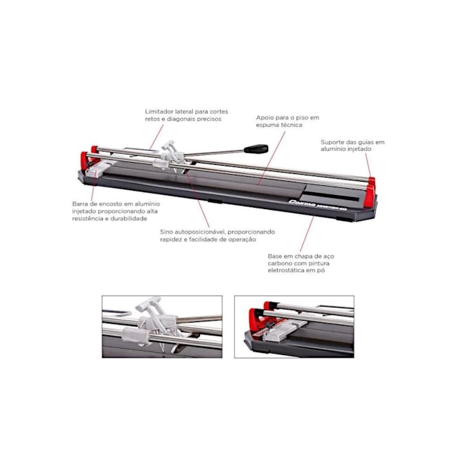 Cortador de Pisos e Azulejos 90cm com Borracha Master 90 + Disco Diamantado Turbo Porcelanato 60863 CORTAG-11f15f23-8c90-42a3-ad2e-9b6039bc6947