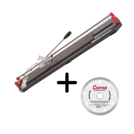 Cortador de Pisos e Azulejos 90cm com Borracha Master 90 + Disco Diamantado Turbo Porcelanato 60863 CORTAG-f0284f07-dff8-4068-8081-9976604a9fc4