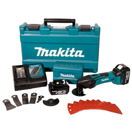 Cortadora Multifunção 18V com 2 Baterias 3.0Ah Carregador 110V/220V e Maleta DTM50RFEX2 MAKITA