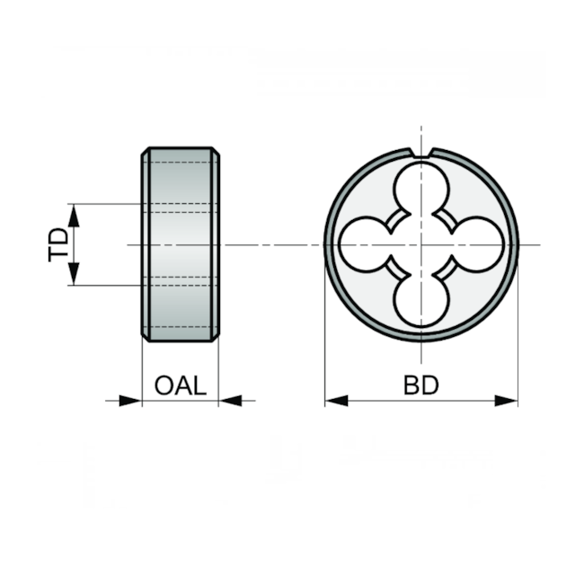 Cossinete HSS S/P M 6x1 DIN 223/B F100M6 DORMER-ad35409e-c0d2-4b39-842a-c8329d29a2b9