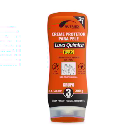 Creme de Proteção para as Mãos Grupo 3 200gr CA 43802 64717 NUTRIEX-6ba2c203-4a9d-4d87-a88a-c5f3343e7126