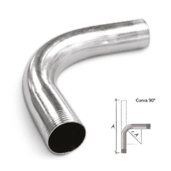 Curva Galvanizada a Fogo Eletroduto 1