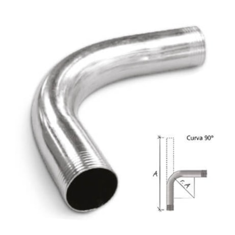 Curva Galvanizada a Fogo Eletroduto Leve 90° EC-EDF 93 ELECON-f1f9882c-217d-4225-b64f-bc62dae4acdb