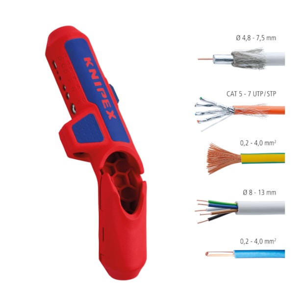 Decapador de Cabos 0.2 a 4mm 16 95 01 SB ErgoStrip KNIPEX-7e634bc8-ad68-464d-ab04-6d8a1b400ebc