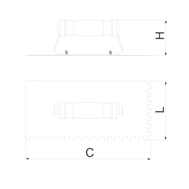 Desempenadeira de Aço Dentada 10mm x 10mm 26cm com Cabo de Madeira 60904 CORTAG-c70867ff-83cb-4be0-b603-5ba148e61c19