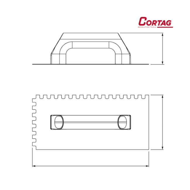 Desempenadeira de Aço Dentada 10MM X 10MM X 380MM Cabo Plástico 60998 CORTAG-fd748eff-2d69-4020-b63f-a830967d2f2f