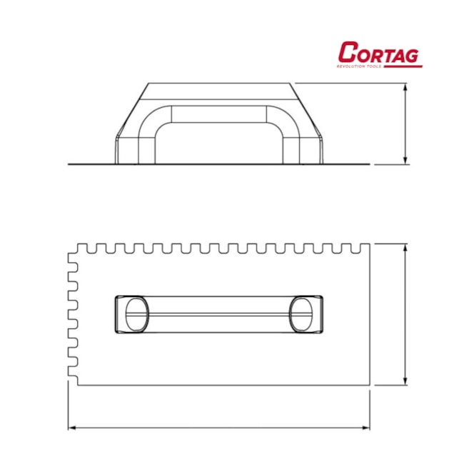 Desempenadeira de Aço Dentada 6X6MM 25 X 12CM Cabo Plástico 60959 CORTAG-f4d7e1aa-0a62-4f50-8763-0dbbe3cde91a