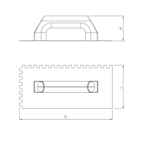 Desempenadeira de Aço Dentada Cabo Plástico 8mm 60958 CORTAG