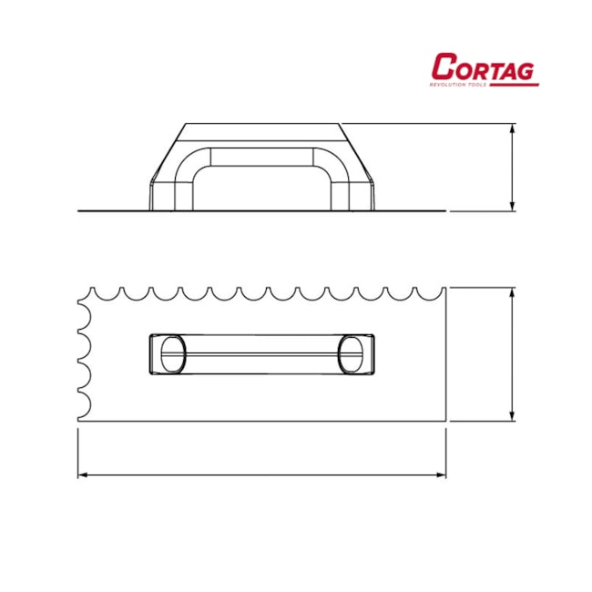 Desempenadeira de Aço Dentada Raio 10MM 38CM Cabo Plástico 61301 CORTAG-9736cb7a-f892-425e-9c13-6077ed87bc41