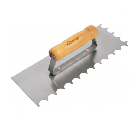 Desempenadeira de Aço Dentada Raio 10mm/38cm com Cabo de Madeira 61295 CORTAG-badfd4a7-a574-4942-a266-ea01a29a6f17