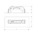 Desempenadeira de Aço Inox Dentada 12mm x 12mm com Cabo Fechado Emborrachado 61784 CORTAG