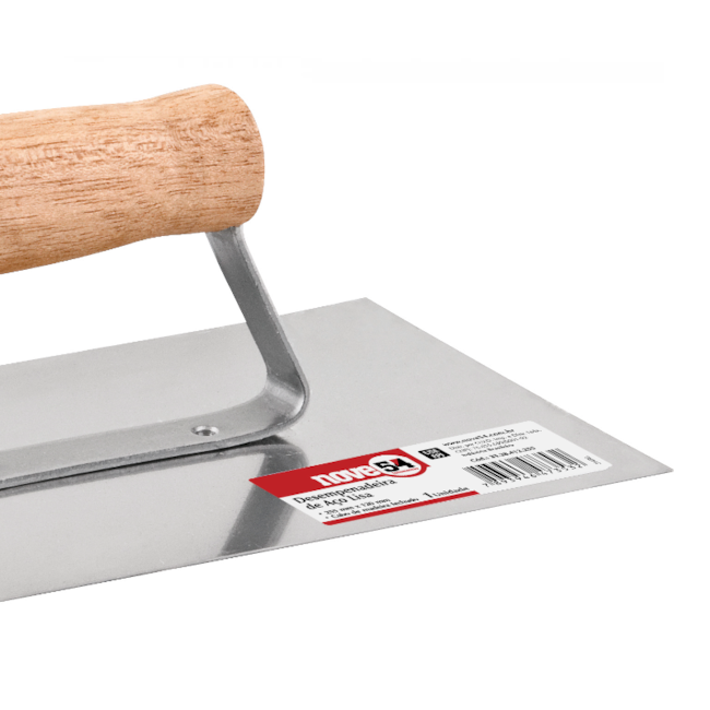 Desempenadeira de Aço Lisa 25cm x 12cm Cabo de Madeira 3328412255 NOVE54-16de2109-f1d4-4521-827a-f8215586d4c6