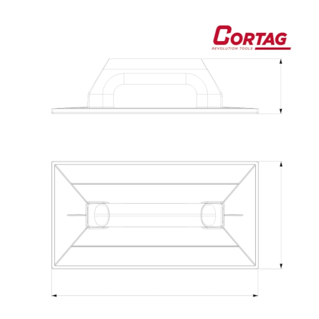 Desempenadeira de Plástico Base Lisa 30CM X 18CM 60675 CORTAG-eb8de6e7-c07c-4b25-9bf8-b5b5dcf6f743