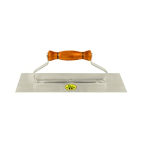 Desempenadeira Metálica Lisa 12CM X 31CM Para Gesso Cabo de Madeira 77374120 TRAMONTINA