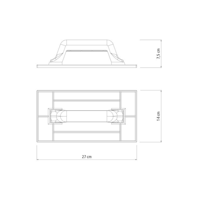 Desempenadeira Plástica Base Corrugada sem Dentes 27cm x 14cm Cabo Plástico 77381145 TRAMONTINA-4fea2fd5-13f3-49f6-84b9-dc5282616de7
