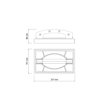 Desempenadeira Plástica Base Lisa 24CM X 15CM sem Dentes com Esponja e Régua 77385118 TRAMONTINA-ded9da16-1df4-4a69-8112-119adbfa7120