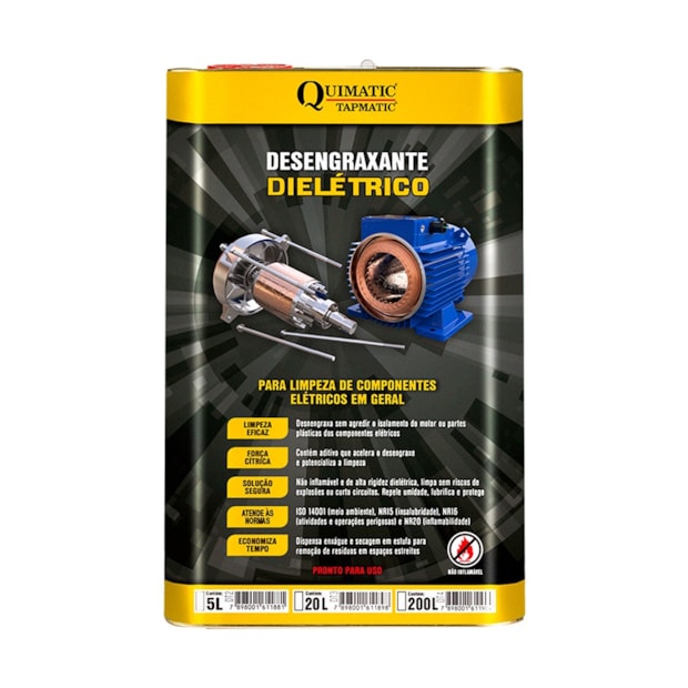 Desengraxante Dielétrico 5 Litros QUIMATIC DT2 TAPMATIC-343109bc-0b82-458d-896b-3e626ef35ab6