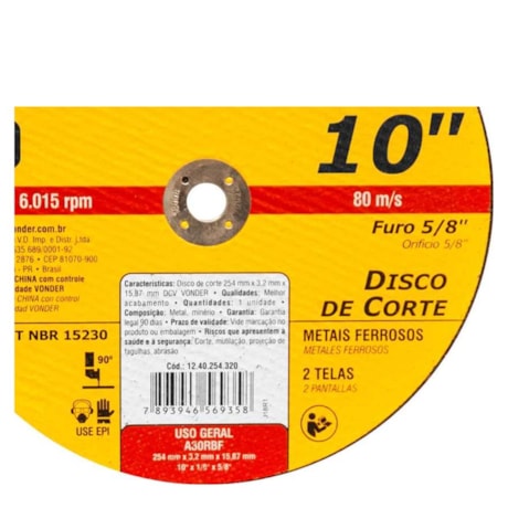 Disco de Corte 10