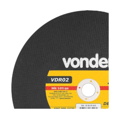 Disco de Corte 12'' 1/8'' VDR12 1215121858 VONDER-9d97f5a5-82b1-406f-83cf-600e75b3b44c