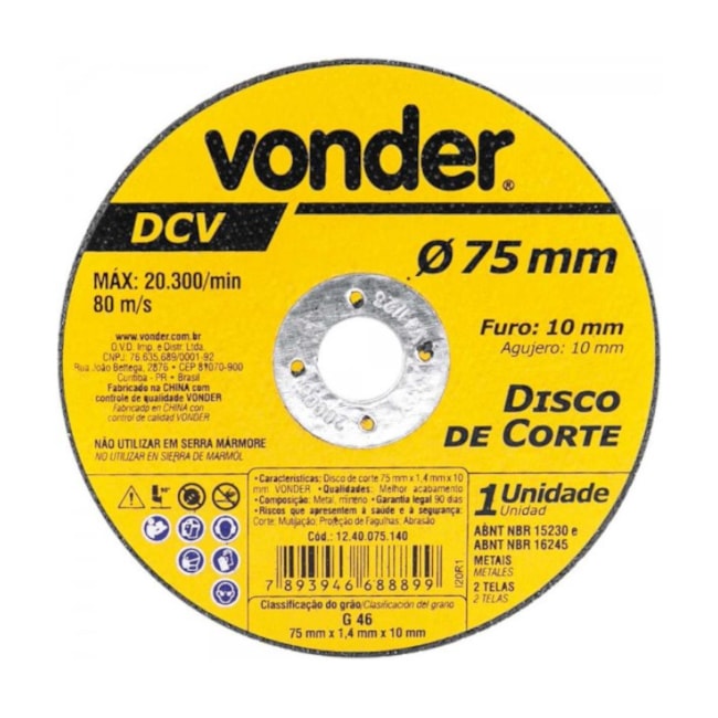 Disco de Corte 3'' 3/8'' 1.4mm 1240075140 VONDER-c35e1ce9-3d60-4c5e-98be-e76d01fc303d