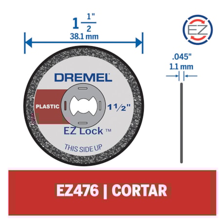 Disco de corte 38mm EZ-Lock para Micro Retifica 2615E476AE/AC DREMEL -85c86ab0-3ad2-4e56-83f4-fa34be08a8bc