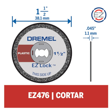 Disco de corte 38mm EZ-Lock para Micro Retifica 2615E476AE/AC DREMEL -e5106d2f-a203-4d6f-ad77-dbad53be2609