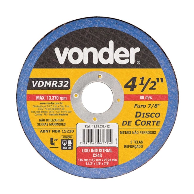 Disco de Corte 4.1/2'' VDMR32 1228032412 VONDER-d71f40dc-7e4a-44f7-b393-4bbdece1ec56