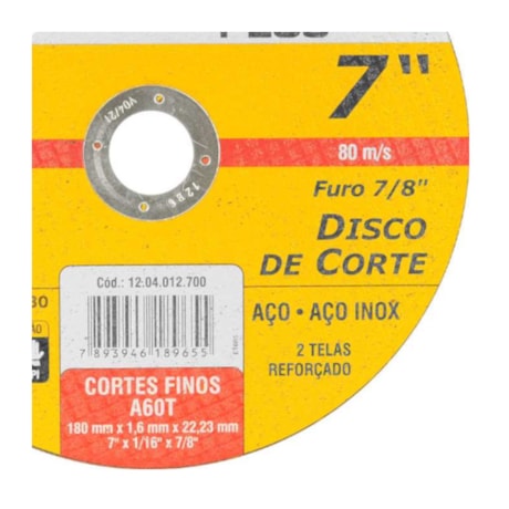 Disco de Corte 7'' 1.6mm 7/8'' 1204012700 VONDER-45b31fcd-859e-42fb-969b-e4263cadff4e