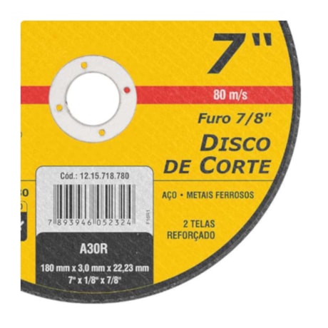 Disco de Corte 7'' 1/8'' VDR02 1215718780 VONDER-3dbcaed6-2ced-4197-bbcc-5310c2959029