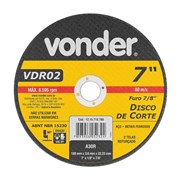 Disco de Corte 7'' 1/8'' VDR02 1215718780 VONDER