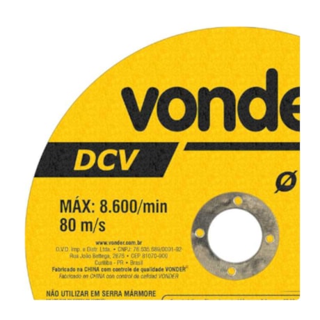 Disco de Corte 7'' 2.0mm 1240180200 VONDER