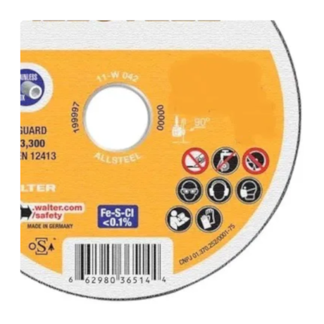 Disco de Corte 7'' x 1/2'' x 7/8'' ALLSTEEL WALTER ABRASIVOS-c002ec74-ac88-476c-a6f0-93ea499bf14f