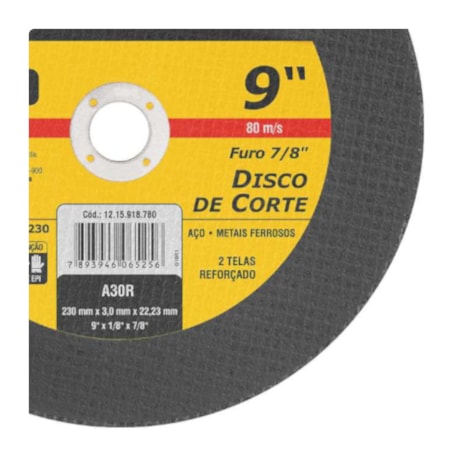 Disco de Corte 9'' 1/8'' VDR-02 1240180200 VONDER-f9e2db56-13be-450d-817d-59e71828590c