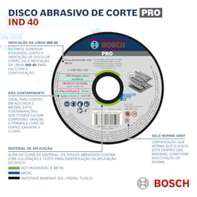 Disco de Corte BOSCH PRO Metal para Ferro 4.1/2