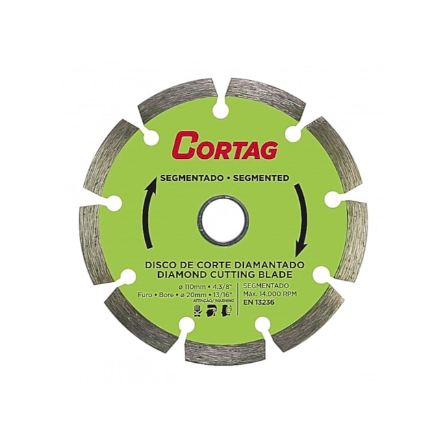 Disco de Corte Diamantado 110mm X 20mm Segmentado 60973 CORTAG-b49da698-f8d0-4c94-82ca-85671cd094e2