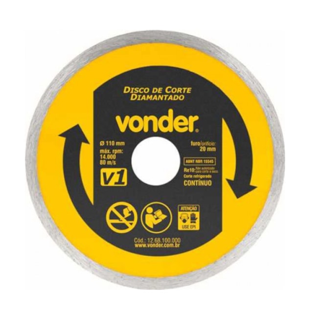 Disco de Corte Diamantado 110x20.0mm 5mm 1268100000 VONDER-9e769240-b0f4-469c-bb46-01ee2328e81e