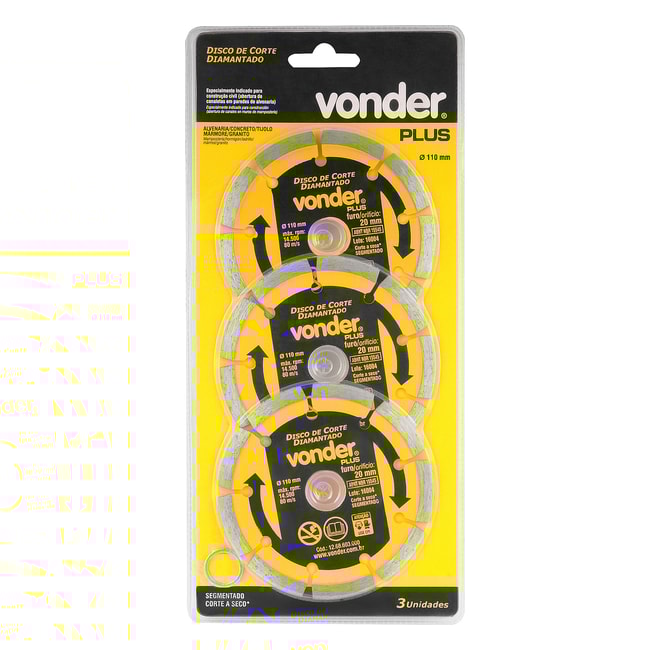 Disco de Corte Diamantado 110x20.0mm 7mm 1268603000 VONDER-41f84fae-fab6-4dcf-a9b9-6d0f9cf83cc9