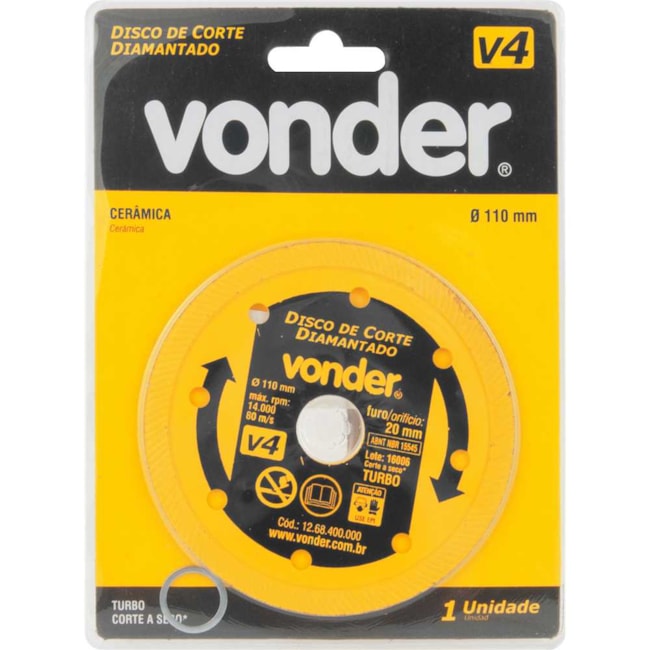 Disco de Corte Diamantado 110x20.0mm 7mm Turbo 1268400000 VONDER-92dcf892-ba0f-4e5e-8c5a-4ce15a34ed04