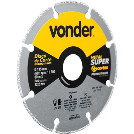 Disco de Corte Diamantado 115mm 1240115000 VONDER-9e2dc27a-3d71-4b63-a99b-999c0ab33635