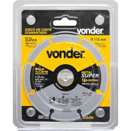 Disco de Corte Diamantado 115mm 1240115000 VONDER-1a41afe6-9334-4c25-aa7d-01179962c4ed