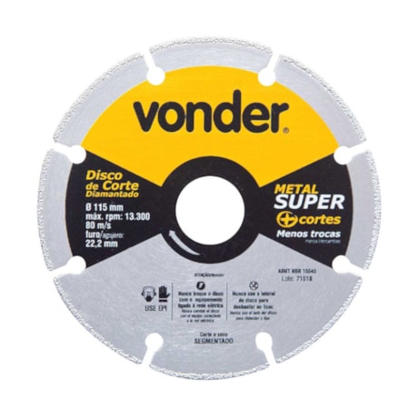 Disco de Corte Diamantado 115mm 1240115000 VONDER-b70c3ddf-9784-4ef6-ba6c-5120aef9b651