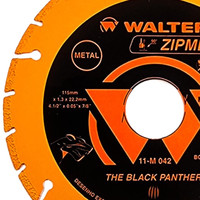 Disco de Corte Diamantado 115mm para Metais 11M042 ZIP METAIS WALTER ABRASIVOS-c4600453-1b8e-4528-a804-dd25699084a9